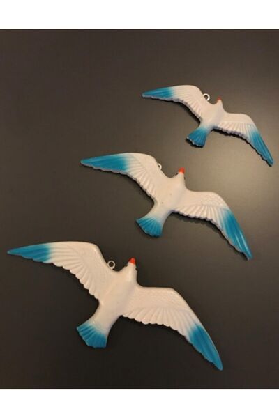 3-Piece Flat Seagull Garden Balcony Wall Decoration