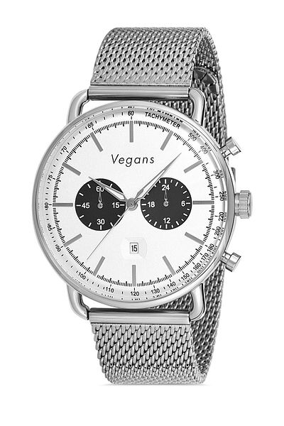 Vegans 20310 Men's Wristwatch with Calendar and Mesh Strap