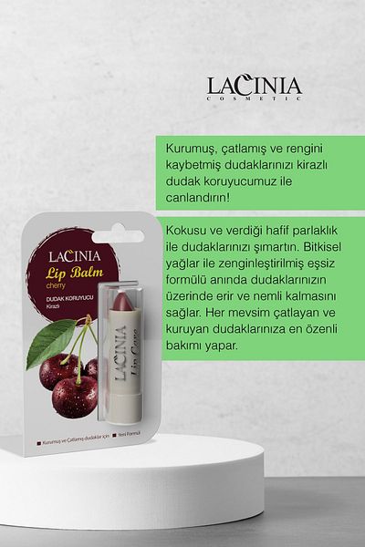 Lacinia Herbal Lip Balm with Cherry