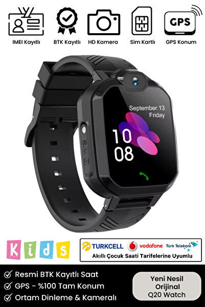Kidstech Çocuklar İçin GPS Konum BTK Kayıtlı Sim Kartlı Çocuk Takip Ortam Din...