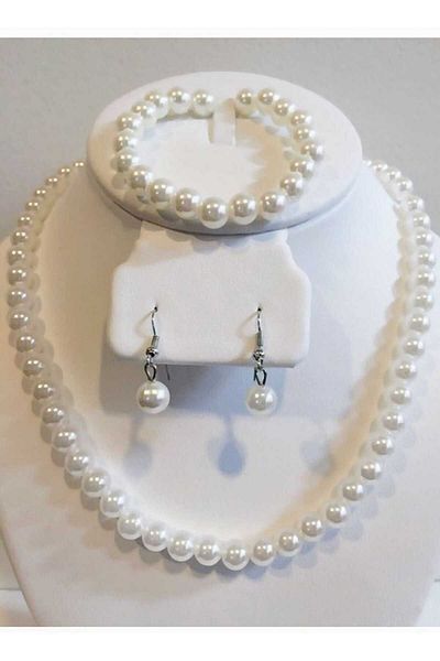 bueistanbul First Class Women's Necklace - Earrings and Bracelet Set
