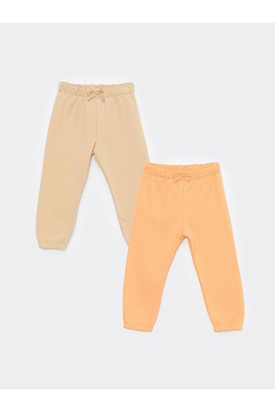 LC Waikiki Basic παιδική φόρμα κοριτσίστικη στο κάτω μέρος με ελαστική μέση, συσκευασία 2 τεμαχίων