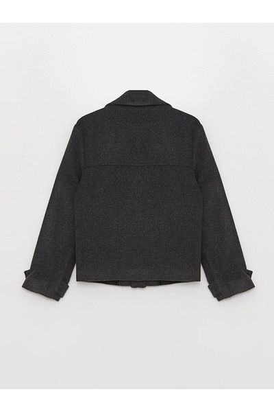 LC Waikiki Women's Double Breasted Collar Plain Stamp Coat