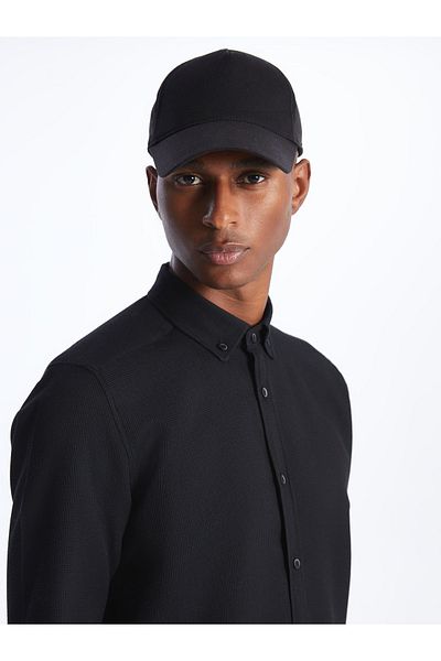 LC Waikiki Men's Shirt - Slim Fit, Long Sleeve, Dobby