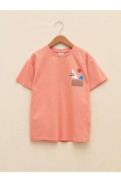 LC Waikiki Boy - Crew Neck Printed Cotton Short Sleeve T-Shirt