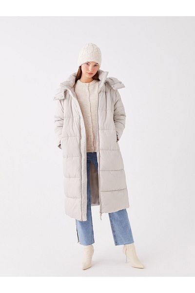 LC Waikiki Obyčejný oversize dámský kabát s kapucí