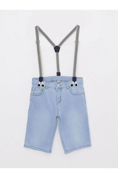 LC Waikiki Basic Cotton Boy's Jean Roller And Trouser Suspenders
