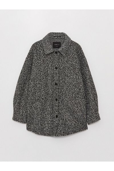 LC Waikiki Women's Shirt Collar Plain Teddy Coat