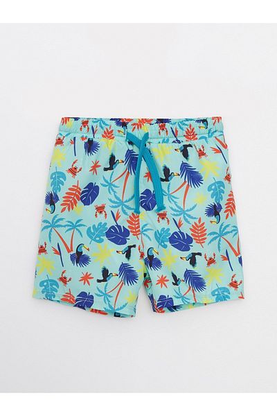 LC Waikiki Printed Baby Boy Swim Shorts Made of Flexible Fabric
