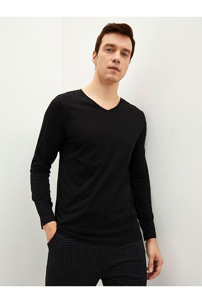 LC Waikiki V-Neck Long Sleeve Cotton Men's Undershirt