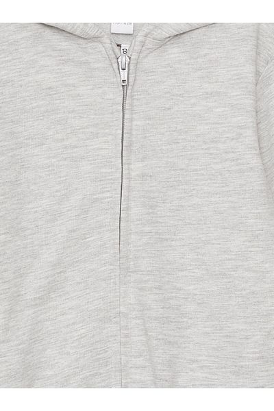 LC Waikiki Hooded Long Sleeve Baby Girl Zipper Sweatshirt