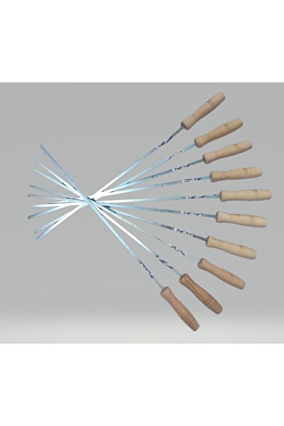HTM Kalite - Ahşap Saplı Ciğer Şişi Kebap Şişi Kuşbaşı Şişi Saplı ( 1 Adet )
