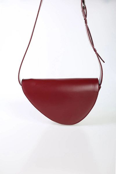 Cosy Bag Roșu Cireș Geantă de umăr elegantă asimetrică Roșu Claret Cadou de Ziua Îndrăgostiților