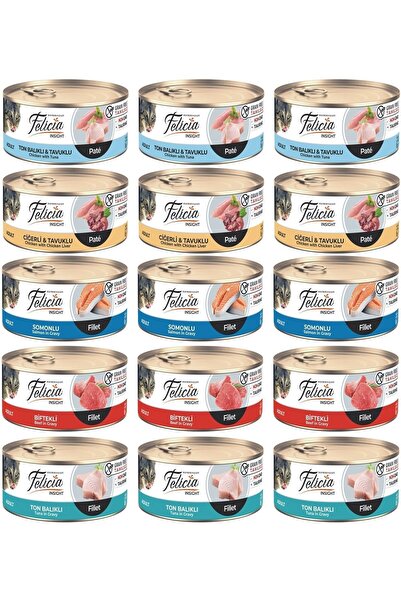 Felicia Tahılsız Karışık Kedi Konservesi 85 Gram X 15 Adet