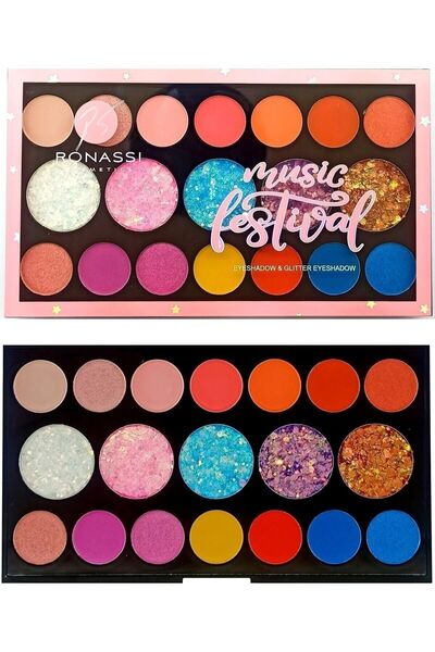 RS Ronassi Cosmetics Musıc Festival 19'lu Göz Farı 5'li Glitterli Makyaj Paleti