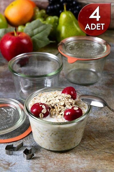 Weck 370 Ml Glass Storage Jar Set (4 Pieces)