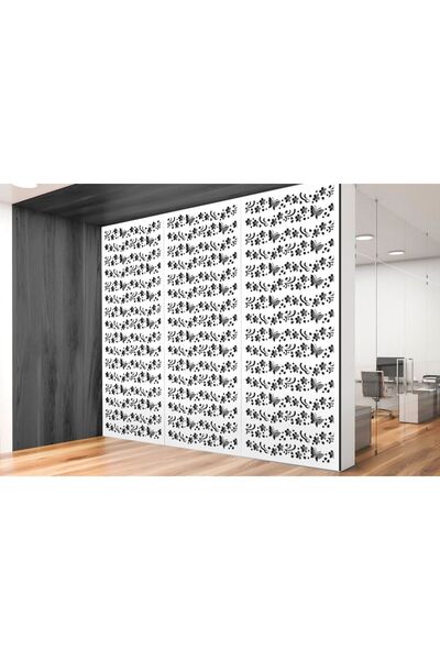 Liar Dekor Liar Ahşap Seperatör (Paravan) - KSP-03 - (18 mm) - (85 cm x 210 cm) - (Beyaz)