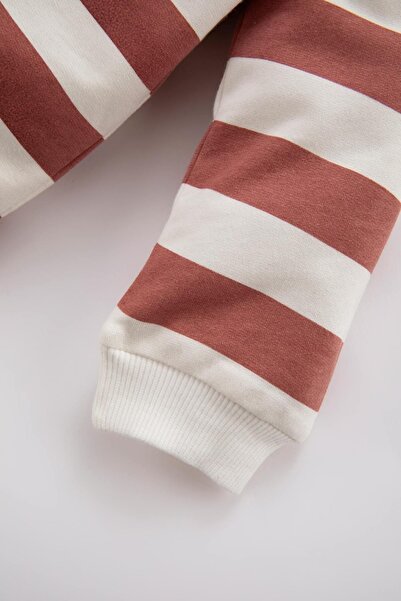DeFacto Baby Collar Striped Baby Girl Sweatshirt - B1309a523wn