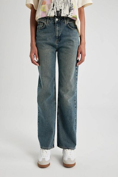 DeFacto High Waist 90s Wide Leg Jeans - C1143ax24sp