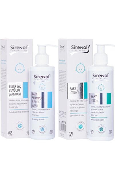 Sirenol Doğal Bebek Şampuanı Losyonu Set 2x250 ml