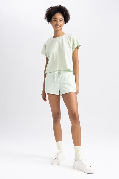 DeFacto Fit Oversize Fit Crewneck Back Printed Sportsman Short Sleeve 100% Cotton T-shirt Z9411az23hs