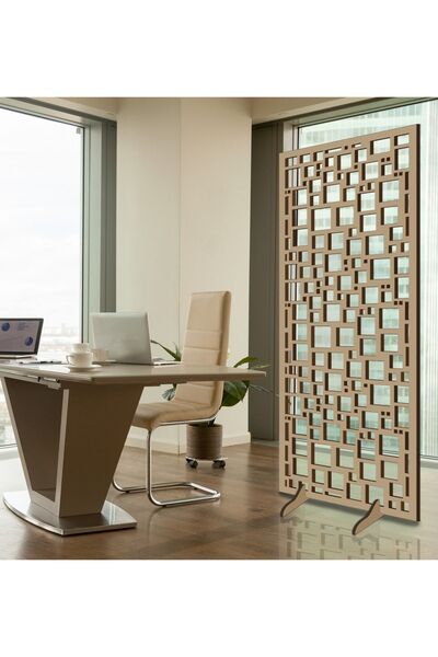 Liar Dekor Liar Ahşap Seperatör (Paravan) - KSP-20 - (18 mm) - (69 cm x 139 cm) - (Ham)