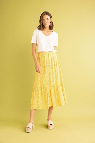 DeFacto Patterned A-Line Midi Skirt A5957ax23hs