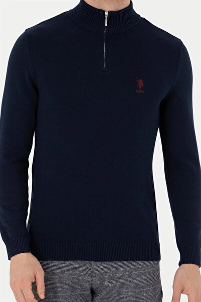 U.S. Polo Assn. Férfi sötétkék pulóver - Elifsü Boutiquehome