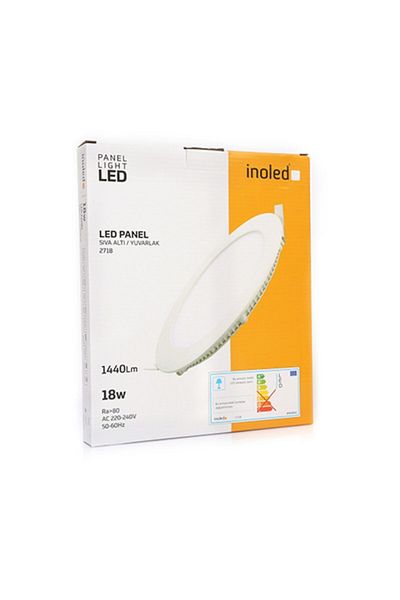 İnoled 18w Round Flush Mounted Led Panel (white-6500k)