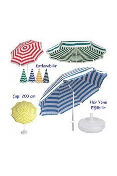 Belde Mavi Beyaz Şemsiye Pamuklu Bidon Hariç