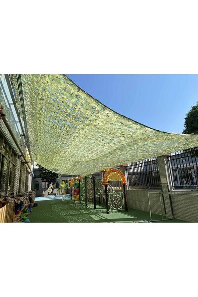 Denizli Branda Kamufulaj Ağı Dekoratif Gölgelik Yeşil  Renk 7X8