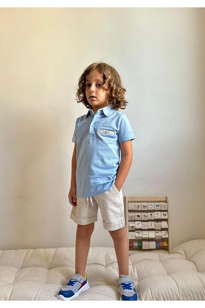 YİGİT BUTİK Boy's Polo Collar Lacos Shorts Set - Yigit Boutique