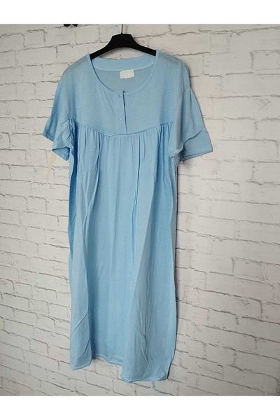 anne moda ankara Cămașă de noapte subțire din bumbac cu mânecă scurtă