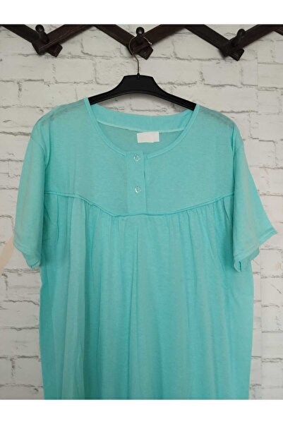 anne moda ankara Short Sleeve Full Summer Thin Cotton Nightgown