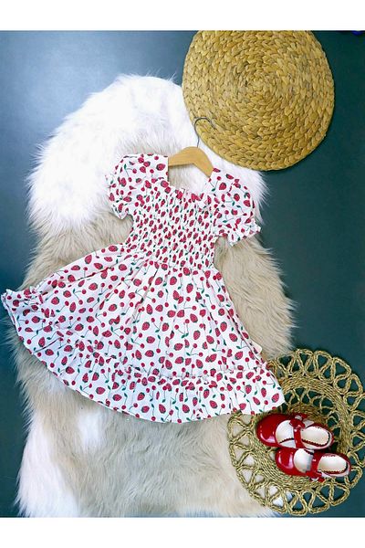 krm kerem bebe Strawberry Summer Girls' Dress