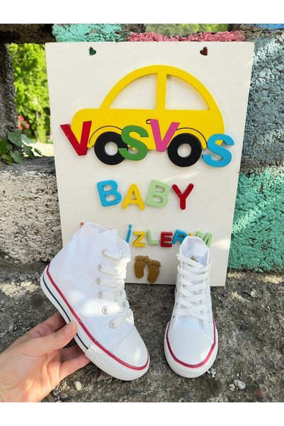 VOSVOSBABY White Boots Linen Sneaker (COMFORTABLE/WIDE SIZE)