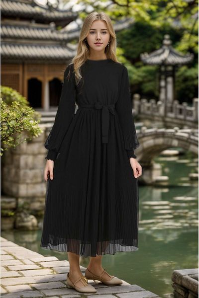 Joui Co Long Black Girl's Dress