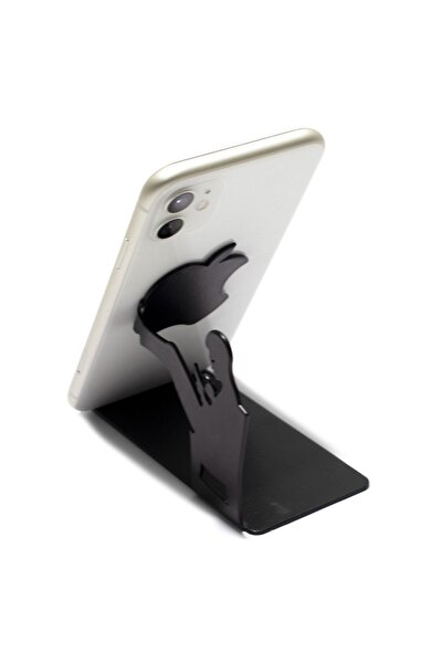 risingmaber Metal Mat Siyah Dekoratif Oturan Adam Telefon Tutacağı, Metal Tel...