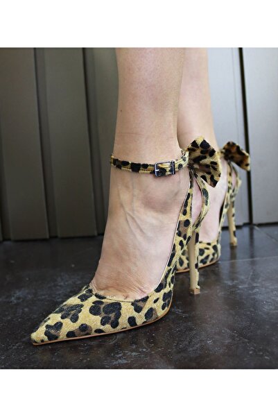 Abacca LEOPAR KURDELALI STİLETTO