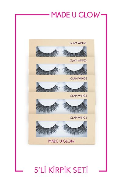 Made u Glow Glam Wings 5-Piece Eyelash Set