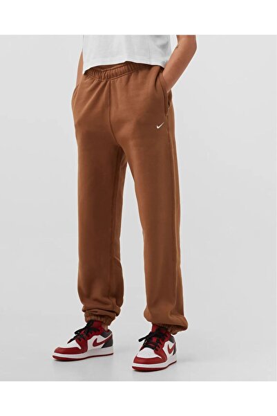 Nike بنطال رياضي نسائي - بنطال صوف سولو سووش، بني