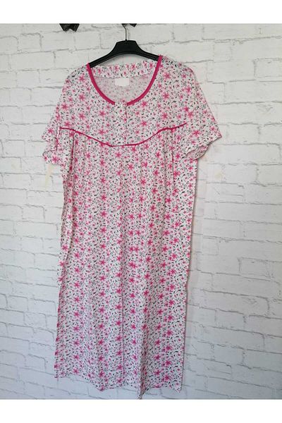 anne moda ankara Κοντομάνικο Ολόσωμο Καλοκαιρινό Λεπτό Βαμβακερό Νυχτικό