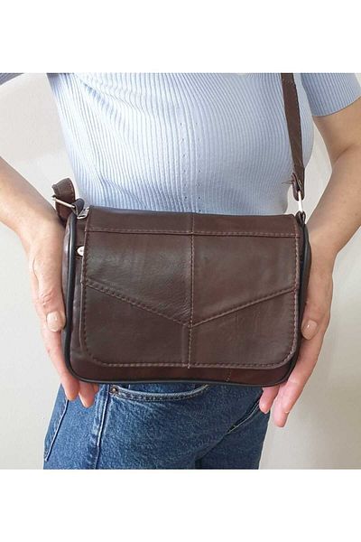atter Mini geantă de damă din piele naturală (22 cm x 16 cm)
