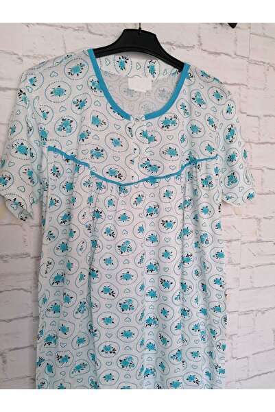 anne moda ankara Cămașă de noapte subțire din bumbac cu mânecă scurtă