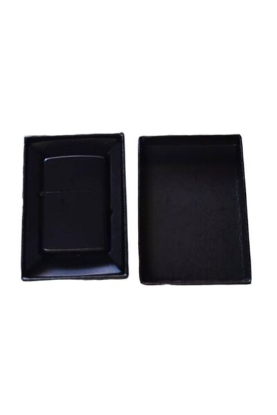 Ersoy (ZİPPOSUZ SADECE KUTUDUR) Siyah Kaliteli Hediye Paketi Zippo Çakmak Kutusu