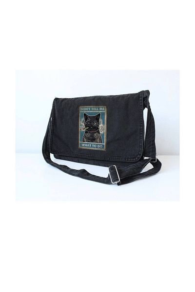 DENOKMODA Geantă Harajuku Vintage unisex denim/jeans Messenger