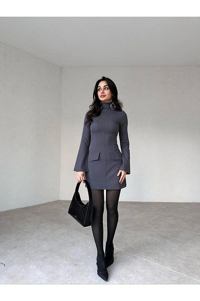 buqre's moda Rochie - Gri - Esențiale