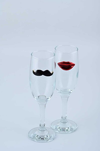 iQey Home كأس ماء من الجانب القهوة مع تفاصيل الشفاه والبياك كاديه