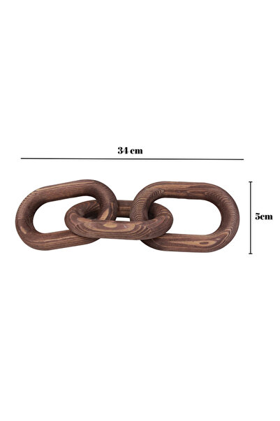 peony studio Ahşap Zincir, Ahşap Dekoratif Zincir, Ahşap,Ahşap Rengi Zincir WR001-BN