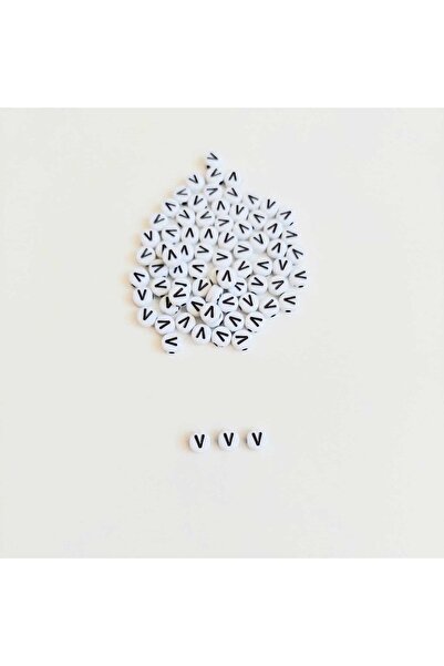 REN AKSESUAR Mărgele cu litere Litera V 10 gr (74-75 bucăți)